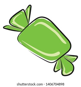 Candy is a sweet food made of sugar combined with nuts, fruits, and chocolates. , vector, color drawing or illustration. 