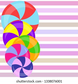 candy, sweet, hard candy, lollipop, abstract, vector illustration.