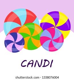 candy, sweet, hard candy, lollipop, abstract, vector illustration.
