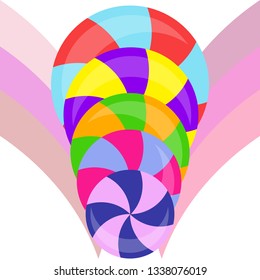 candy, sweet, hard candy, lollipop, abstract, vector illustration.