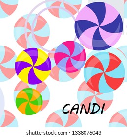 candy, sweet, hard candy, lollipop, abstract, vector illustration.