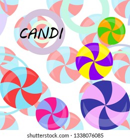 candy, sweet, hard candy, lollipop, abstract, vector illustration.