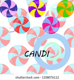 candy, sweet, hard candy, lollipop, abstract, vector illustration.