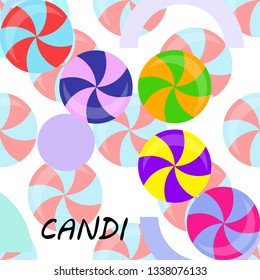 candy, sweet, hard candy, lollipop, abstract, vector illustration.