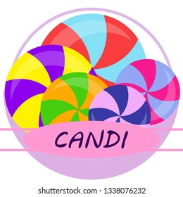 candy, sweet, hard candy, lollipop, abstract, vector illustration.