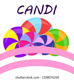 candy, sweet, hard candy, lollipop, abstract, vector illustration.