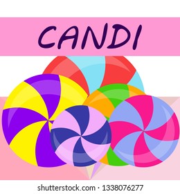candy, sweet, hard candy, lollipop, abstract, vector illustration.