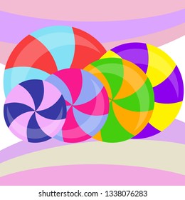 candy, sweet, hard candy, lollipop, abstract, vector illustration.