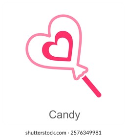Candy and sweet icon concept
