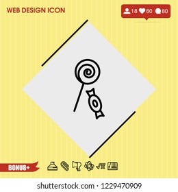 candy sweet icon vector