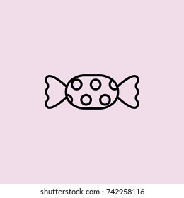 candy sweet line black icon