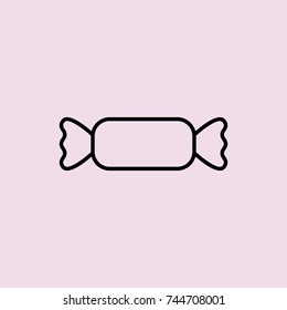 candy sweet line black icon