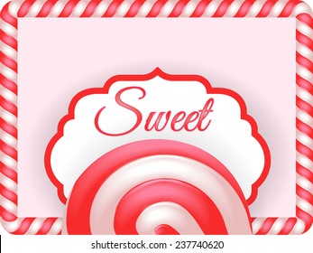 Candy sweet pink retro background with shadow