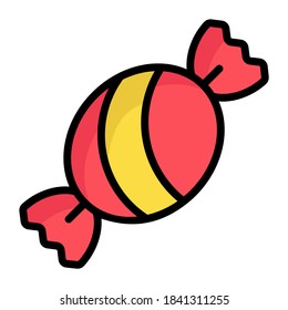 Süßigkeiten, süße Vektorfarbsymbol