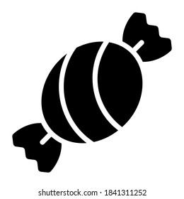 caramelo, icono de glifo vector dulce