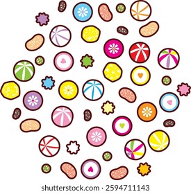 Candy and sweetened beans collection