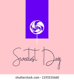 Candy sweetest day logo. Simple illustration of candy sweetest day vector logo for web design