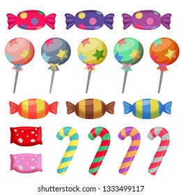 Candy Sweets Element Set Stock Vector (Royalty Free) 1333499117 ...