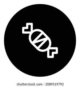 Dulce dulce Icono plano aislado en fondo blanco