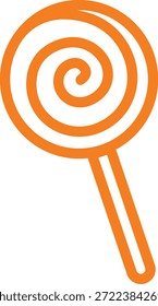 Icono de dulces de caramelo en estilo de línea plana colorida con confitería, postre, golosinas, bombones, azúcar, bocadillos y Elementos sinónimos relacionados para gráficos de vacaciones, empaques, diseño de fiesta y decoración