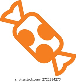 Icono de dulces de caramelo en estilo de línea plana colorida con confitería, postre, golosinas, bombones, azúcar, bocadillos y Elementos sinónimos relacionados para gráficos de vacaciones, empaques, diseño de fiesta y decoración