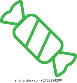 Icono de dulces de caramelo en estilo de línea plana colorida con confitería, postre, golosinas, bombones, azúcar, bocadillos y Elementos sinónimos relacionados para gráficos de vacaciones, empaques, diseño de fiesta y decoración