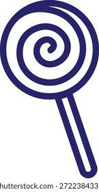 Icono de dulces de caramelo en estilo de línea plana colorida con confitería, postre, golosinas, bombones, azúcar, bocadillos y Elementos sinónimos relacionados para gráficos de vacaciones, empaques, diseño de fiesta y decoración