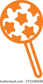 Icono de dulces de caramelo en estilo de línea plana colorida con confitería, postre, golosinas, bombones, azúcar, bocadillos y Elementos sinónimos relacionados para gráficos de vacaciones, empaques, diseño de fiesta y decoración