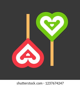 candy sweets lollipop in xmas theme icon
