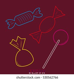Candy, sweets, vector illustration EPS 10