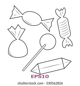 Candy, sweets, vector illustration EPS 10