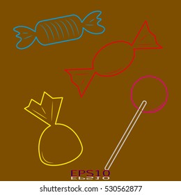 Candy, sweets, vector illustration EPS 10
