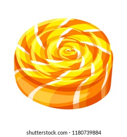 Candy swirl icon. Cartoon of candy swirl vector icon for web design isolated on white background