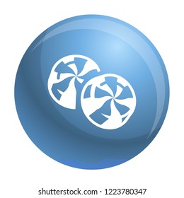 Candy swirl icon. Simple illustration of candy swirl vector icon for web design isolated on white background