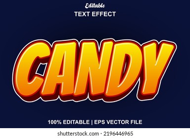 Candy Text Effect With 3d Style.