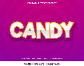 Candy Text Effect With Bold Style Use For Food Brand And Business Logo