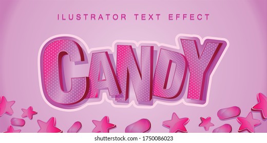 Candy Text Effect Ilustration Vector