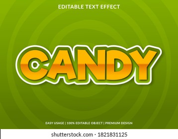 candy text effect template with bold and cartoon style use for logo and business brand