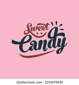 Candy text typography letter design