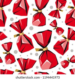 Candy texture, fashion print, sweets pattern, designer background with colorful candies, vector illustration