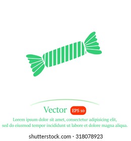 Candy theme elements vector icon.