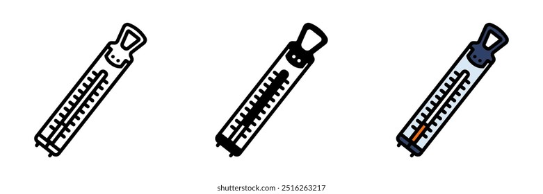 Candy Thermometer Icon, um termômetro especializado projetado para medir altas temperaturas, essencial para fazer doces, caramelo e outras confecções.