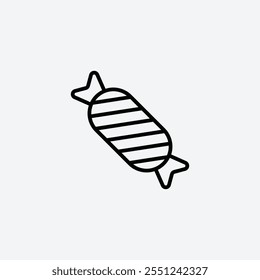 Candy thin liner icon isolated.