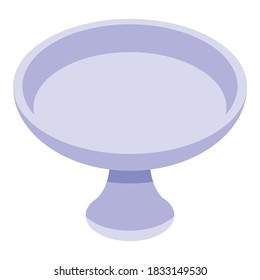 Symbol für die Süßwarenplatte. Isometrisch aus Süßwarenplatten, Vektorsymbol für Webdesign einzeln auf weißem Hintergrund