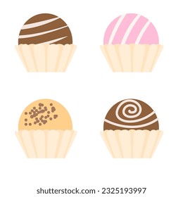 Candy truffle in package vector