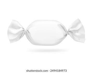 Candy twist mockup. Vector illustration isolated on white background. Ready and simple to use for your design. The mock-up will make the presentation look as realistic as possible. EPS10.