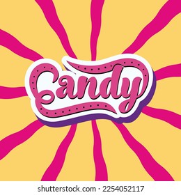 Candy typography text effect design for poster, banner, logo. Vector