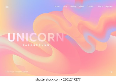 Fondo de malvavisco de caramelo de gradiente de unicornio. Fondo de malla de gradiente suave para afiches, folletos, publicidad, tarjetas de invitación, Festival de música, club nocturno, sitio web de la página de aterrizaje