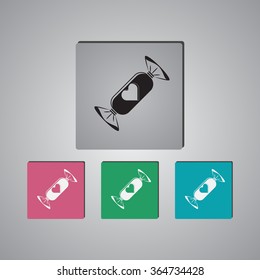Candy - Valentine's Day vector icon