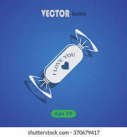 Candy - Valentine's Day vector icon
